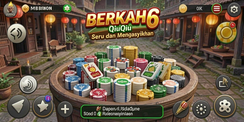 Tampilan gameplay seru dalam permainan QiuQiu.