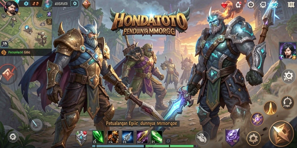 Tampilan gameplay HONDATOTO yang menakjubkan dalam dunia MMORPG.