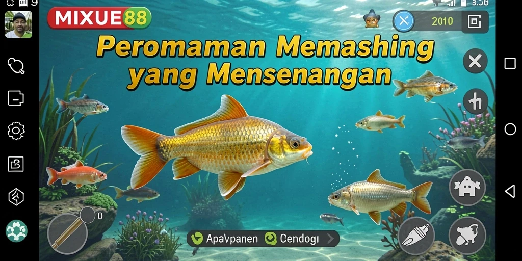 Tampilan gameplay menarik dari MIXUE88 dengan momen menangkap ikan.