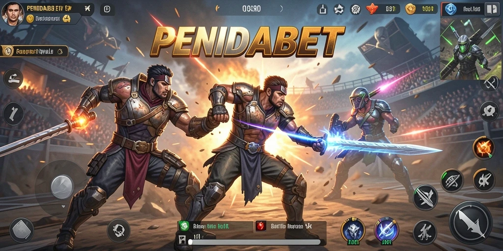 Tampilan gameplay seru di <strong>PENIDABET</strong> saat bertempur di medan perang.