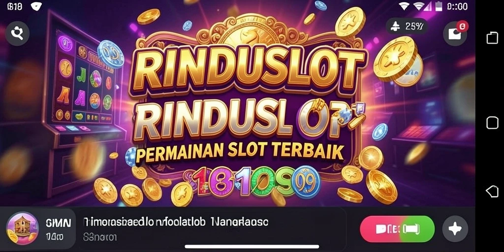 Tampilan gameplay RINDUSLOT dengan tema slot menarik.