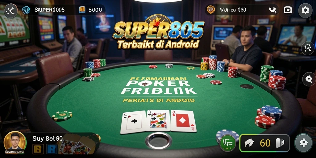 Tampilan layar permainan <strong>SUPER805</strong> yang menampilkan aksi Poker seru.